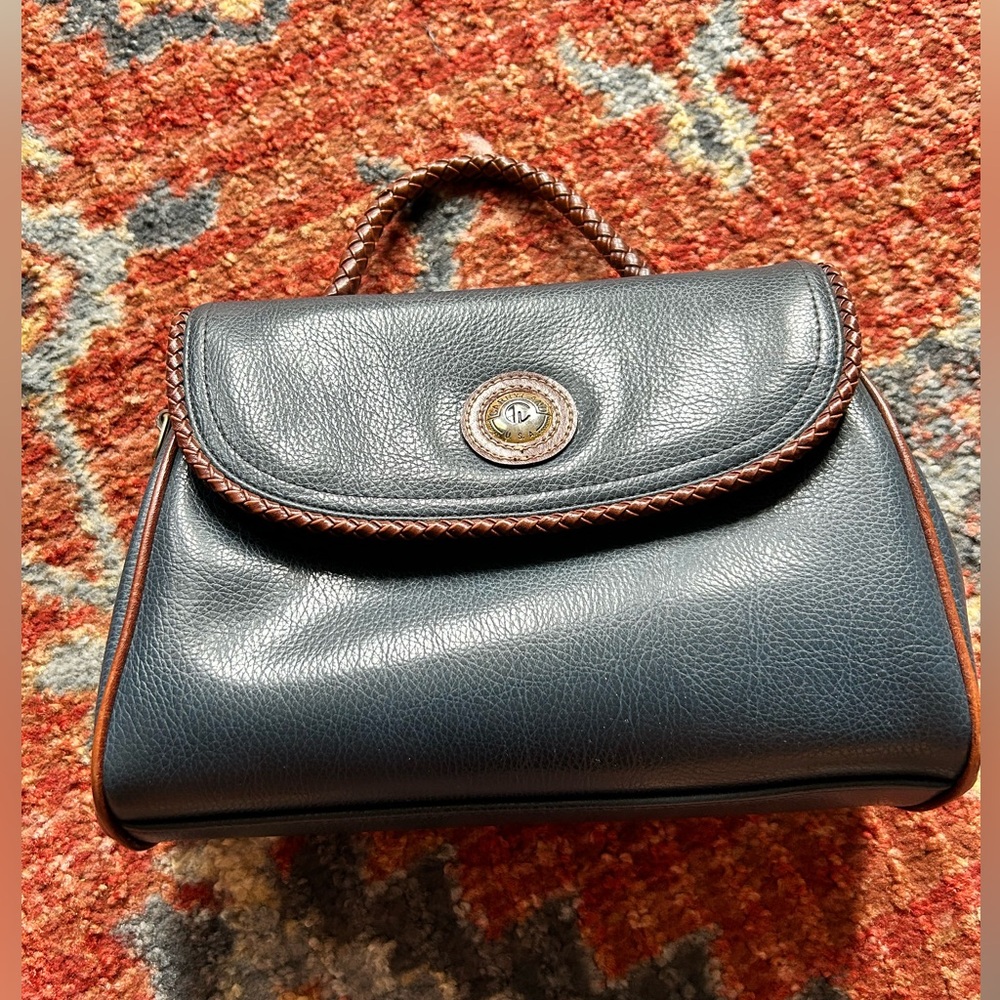 Vintage Carryland Bag (Navy and Brown)